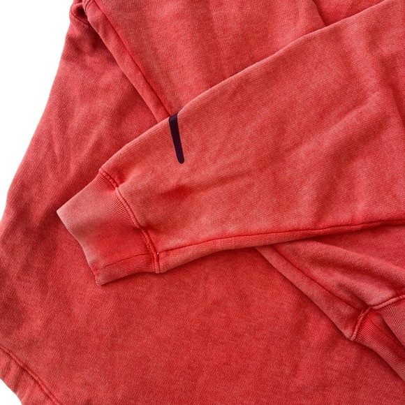 PINK Victoria's Secret Size S Crewneck Sweatshirt Logo Spellout Coral Salmon - Picture 8 of 9